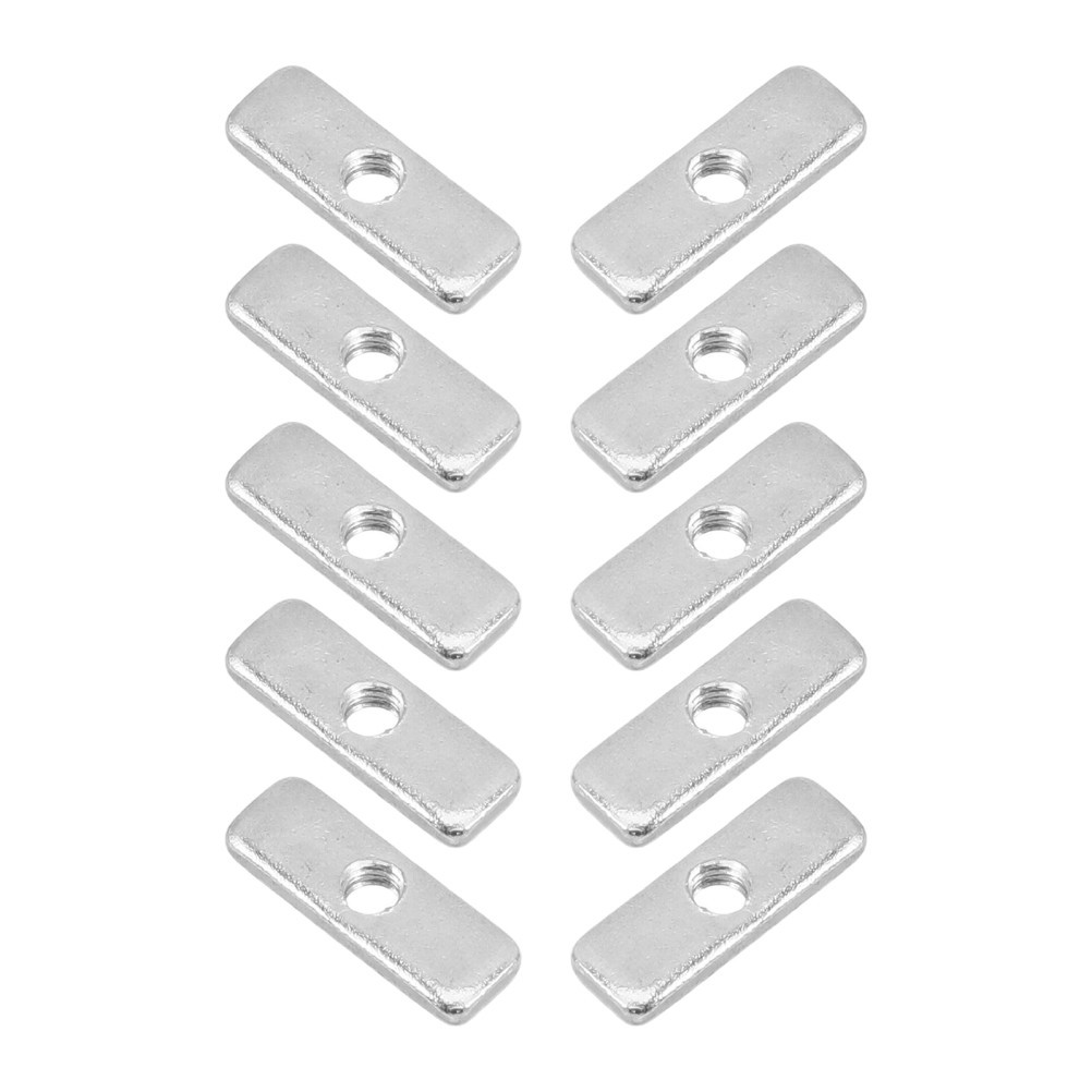 10Pcs M3 Metal Rectangular Washer Plates for 3D Printer Frame Mounting Silver