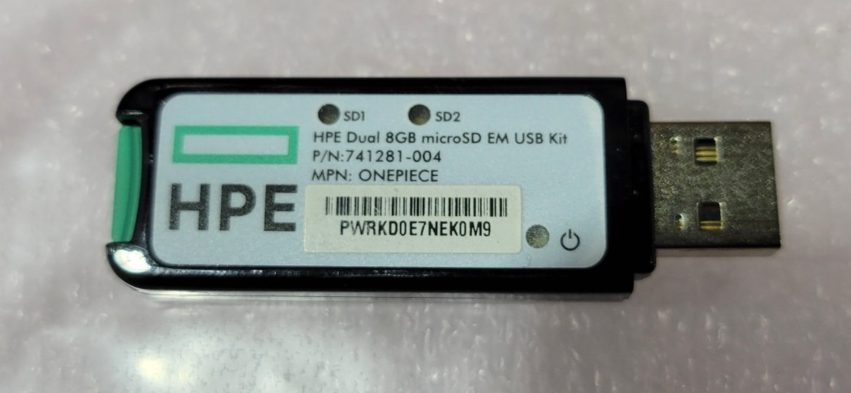 HPE Dual 8GB microSD EM USB Kit 741281-004 870891-001 With SD Cards