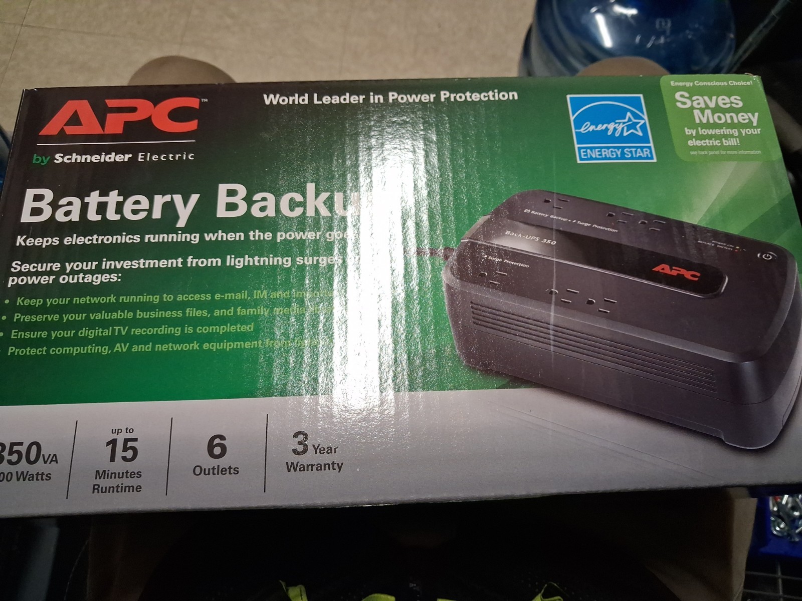 Schneider Electric Apc 350va 200 Watt Power Supply New In Box