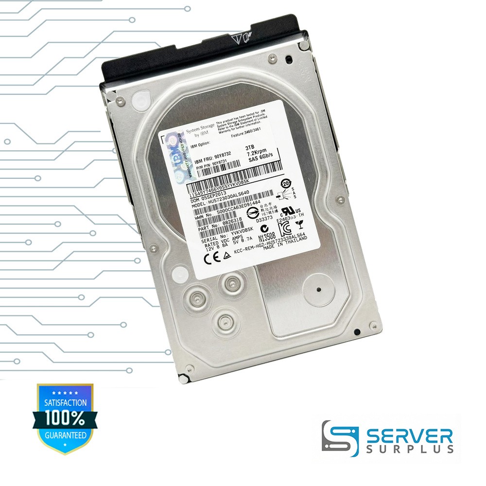 IBM HUS723030ALS640 3TB SAS 6Gb/s 3.5 in Enterprise HDD | 90Y8732 | 0B26318