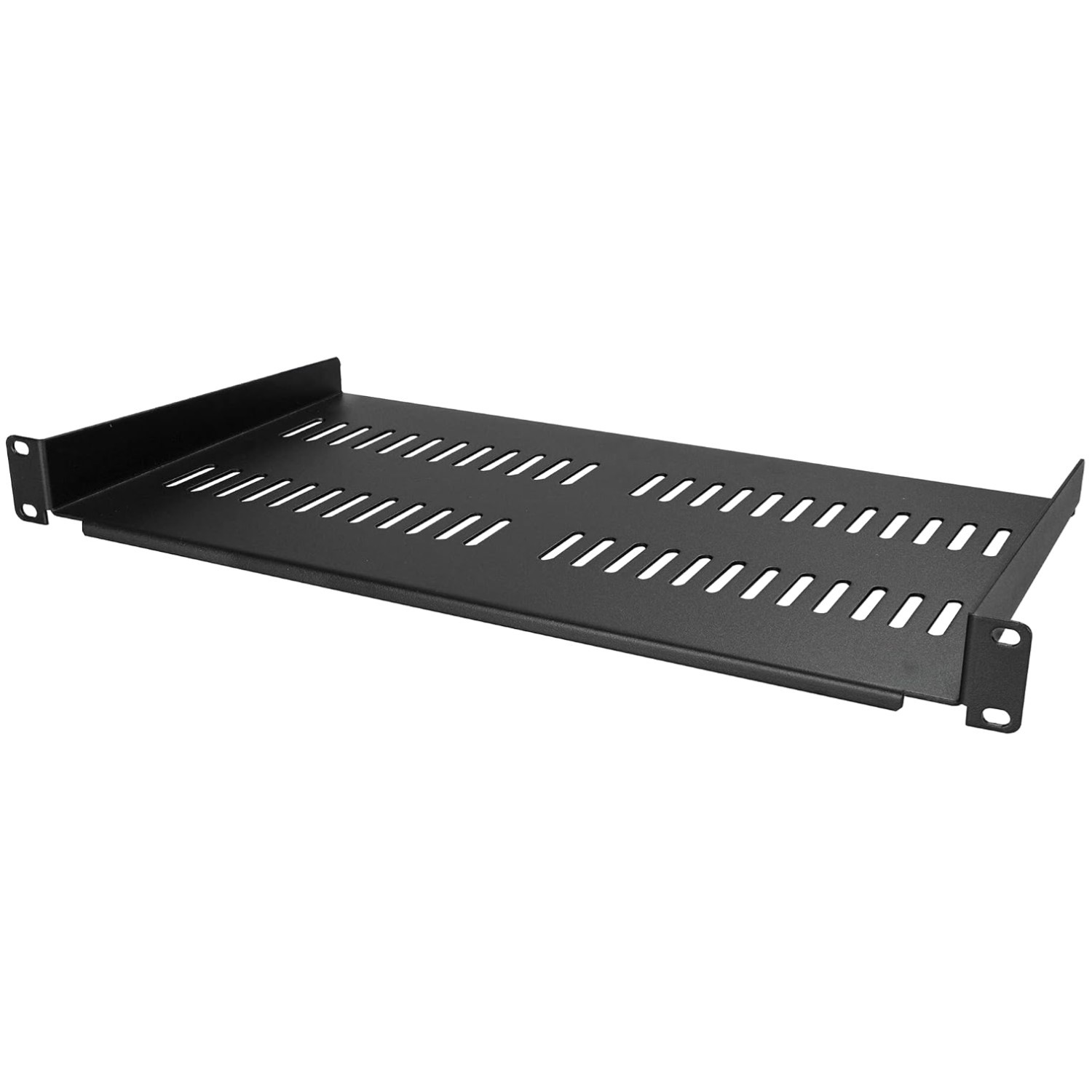 Universal 1U Vented Rack Mount Shelf - Durable Steel, Great for IT Equipment