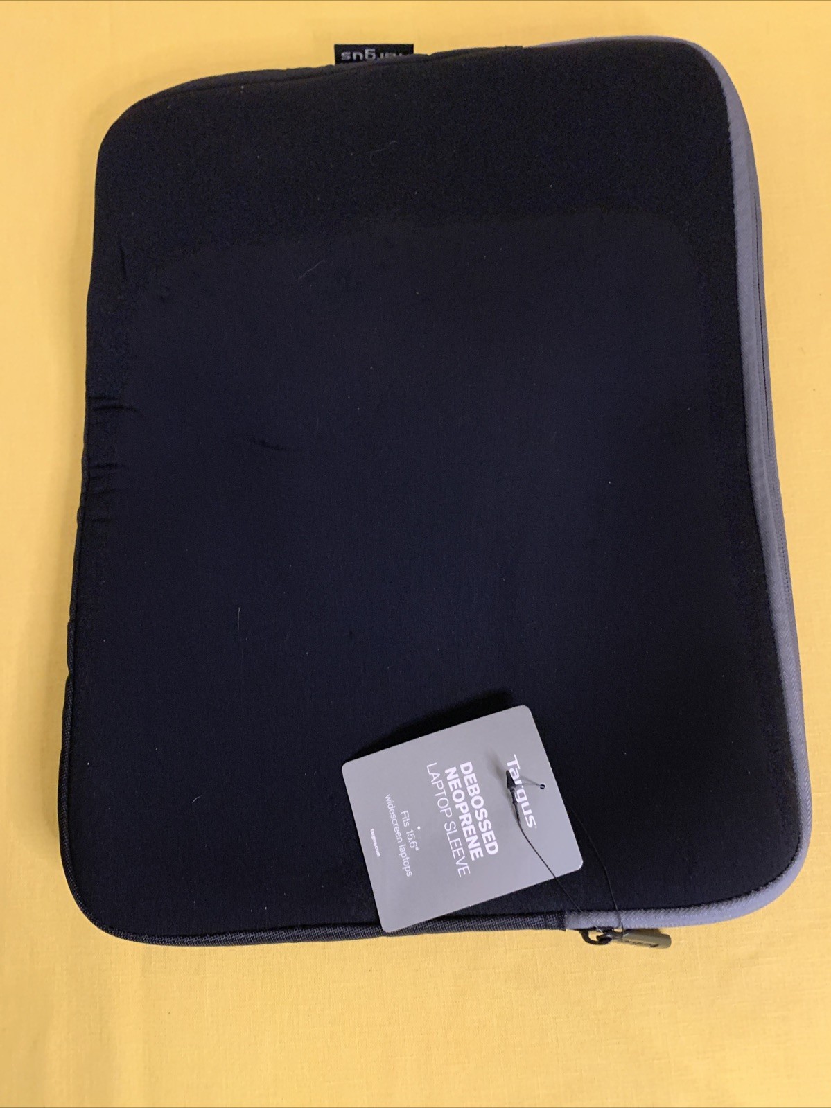 Targus Debossed Neoprene Laptop Sleeve Fits 15.6” Widescreen Laptop, Black, New