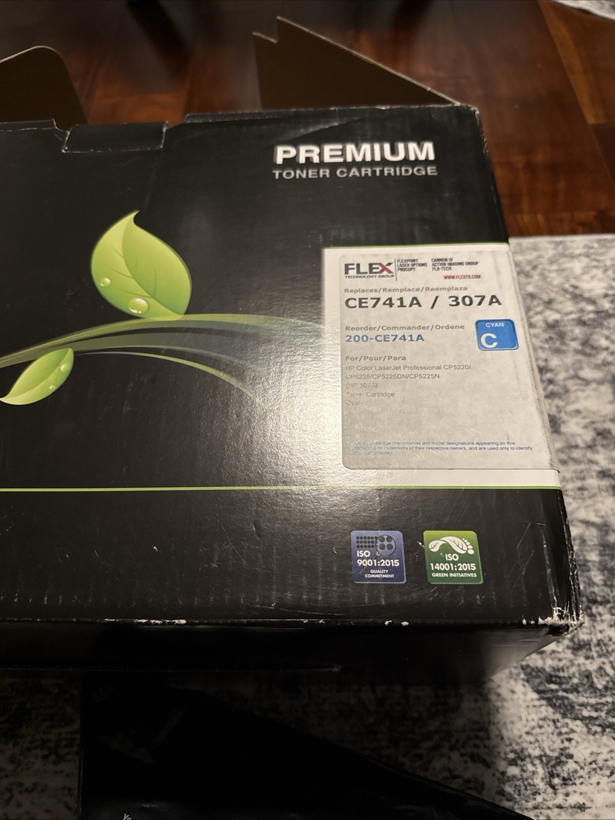 HP 307A/CE741A Cyan Premium Toner Cartridge Printer Ink OB UNOPENED PACKAGE