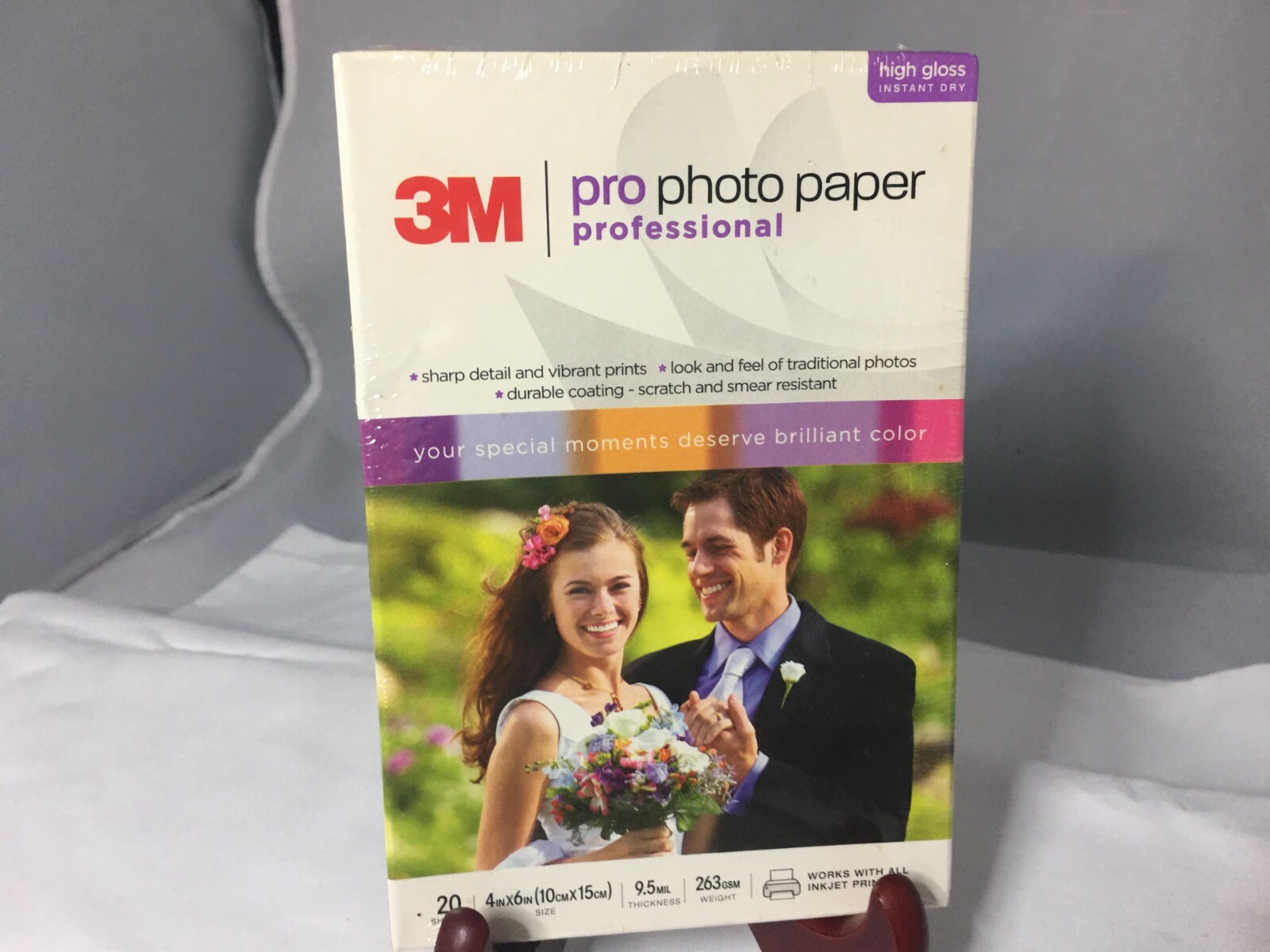 3M PRO Photo Paper Package / 20 Sheets 4X6 High Gloss Sealed Instant Dry Ink Jet