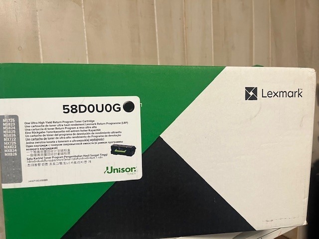 Lexmark 58D0U0G TAA-Compliant Ultra High Yield Black Toner Sealed box