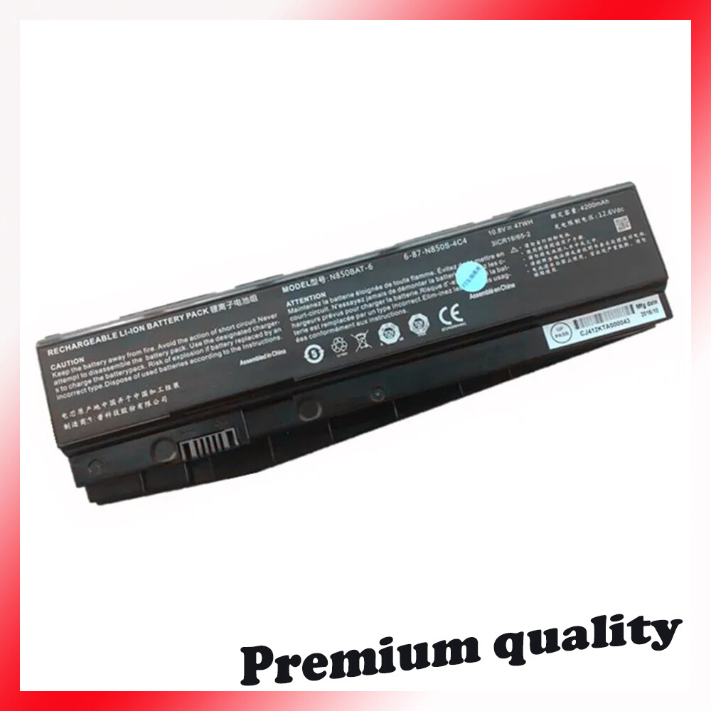 New N850BAT-6 47Wh Battery for Clevo N850HC N850HJ N850HJ1 N850HK1