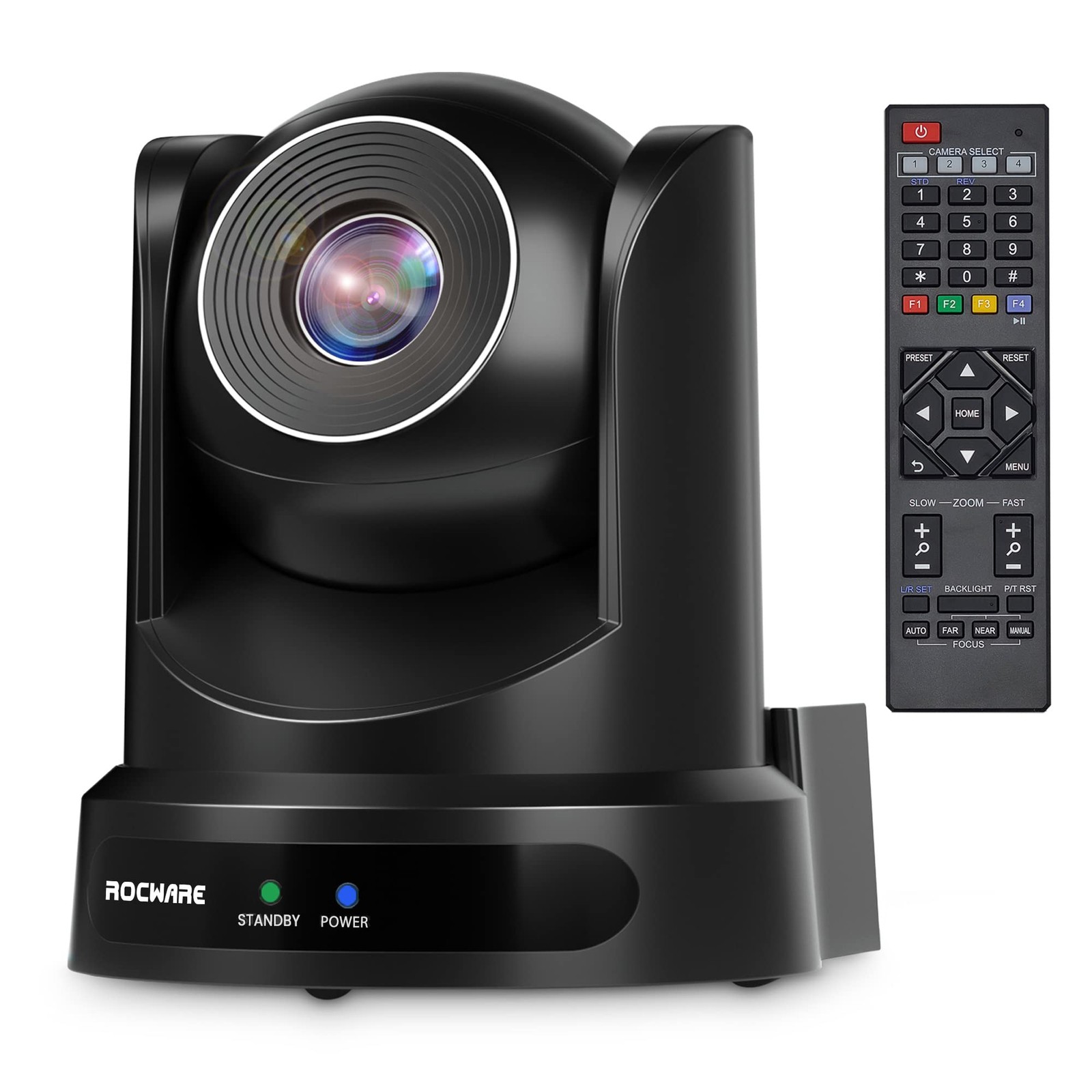 ROCWARE Conference Room Camera, RC20 PTZ Camera with Remote /Broadcast