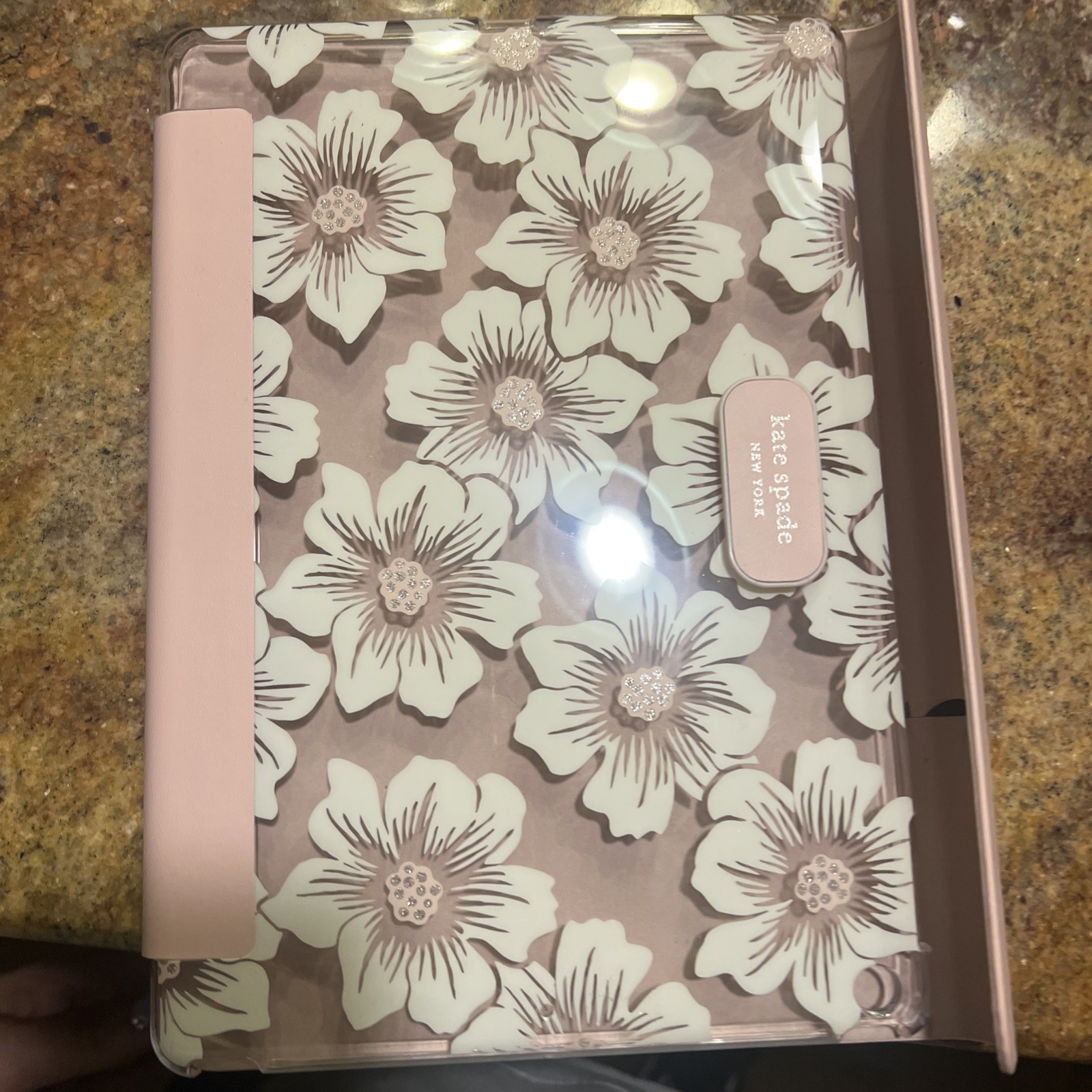 Kate spade pink and white floral Ipad 8th gen 10.2 inch case