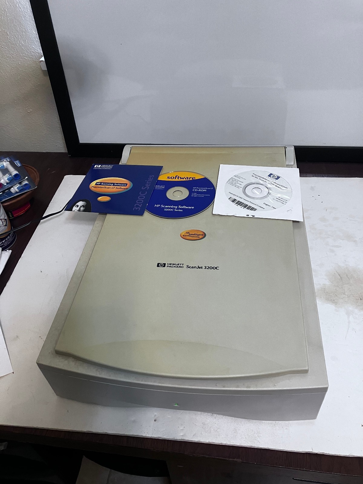 Vintage HP Scanjet 3200C Scanner with CD PrecisionScan Software 2002  Windows XP