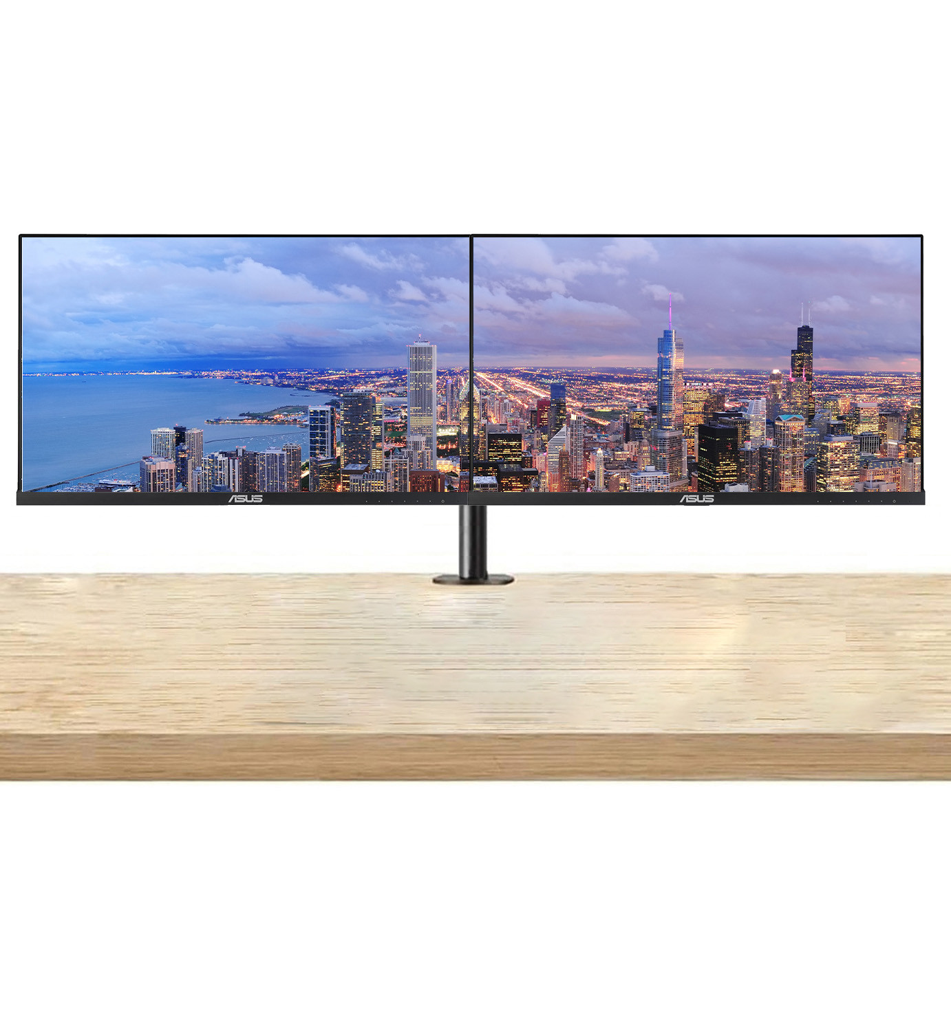 Asus VY249HF 24-inch LCD Frameless Monitor, 2-Pack Bundle, Dual Monitor Stand