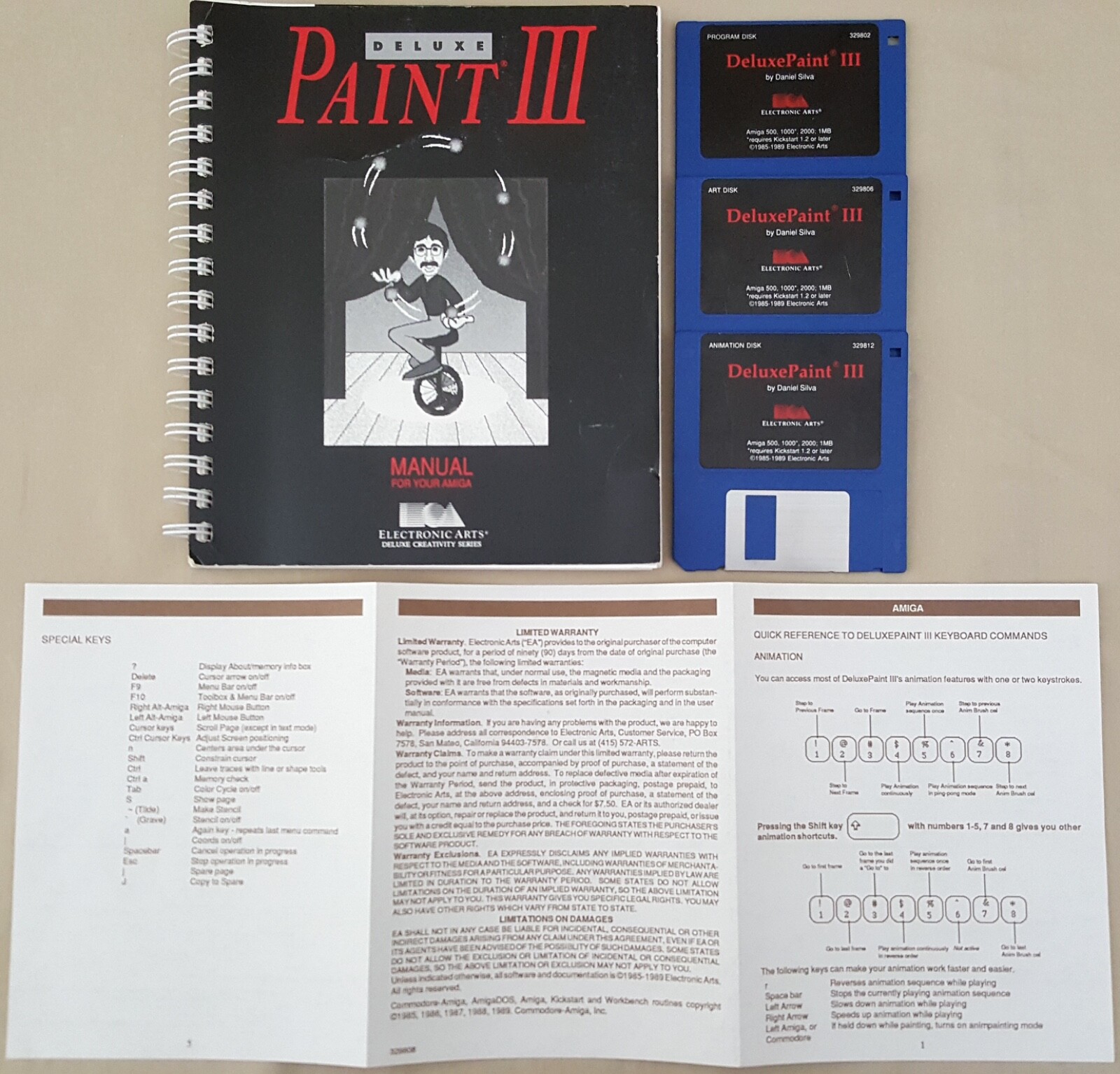 Deluxe Paint III v3.01 ©1989 EA Electronic Arts for Commodore Amiga ECS OCS