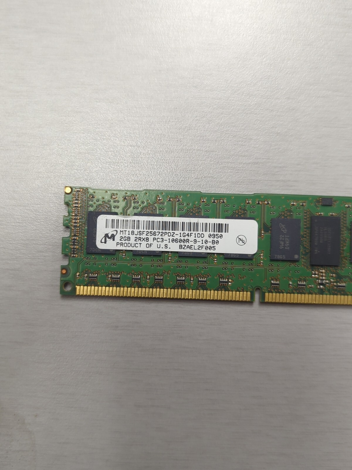 HP 500202-061 2GB 2RX8 PC3-10600R-9 KIT- 500656-B21, 501533-001