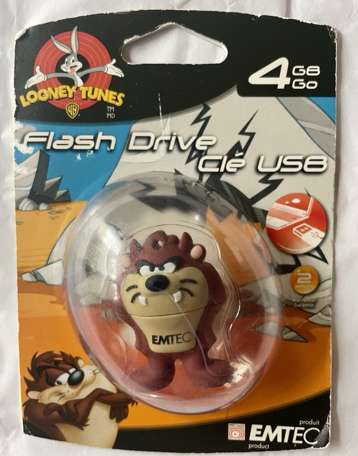 EMTEC Looney Tunes "Tasmanian Devil" 4 GB USB 2.0 Flash Drive Factory Sealed