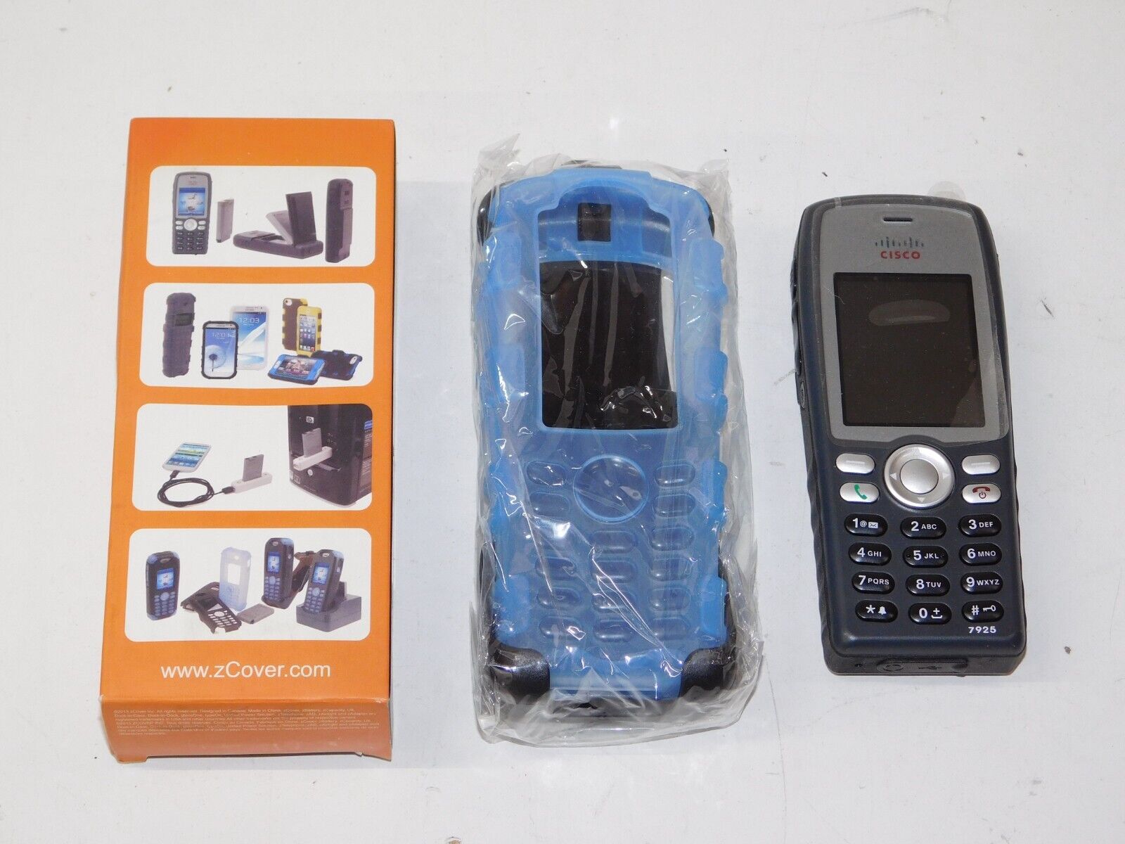 Cisco CP-7925G Unified Wireless Cordless Handset IP Phone with Case + Belt Clip