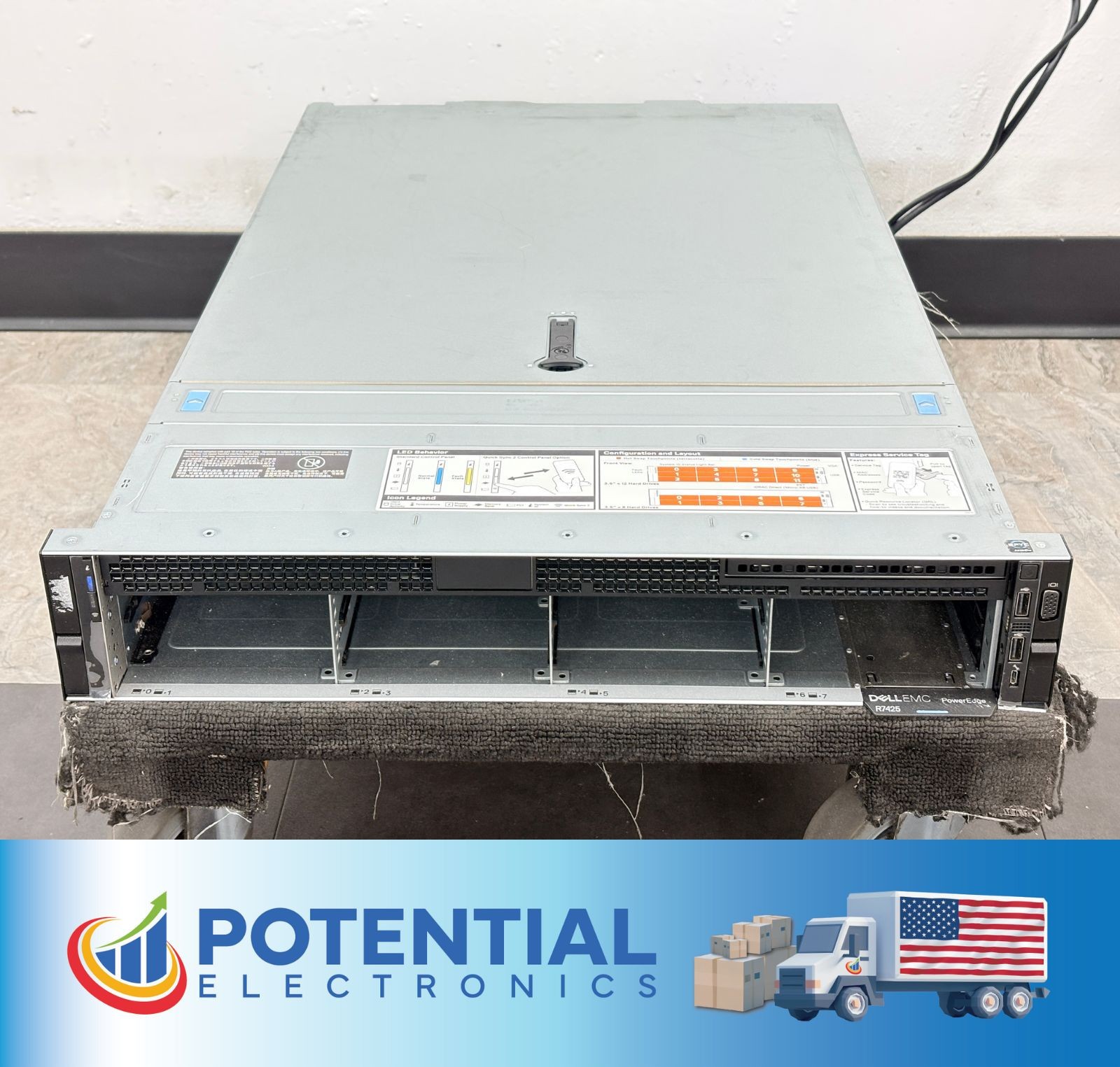 USED | Dell EMC PowerEdge R7425 2U Server Dual Socket SP3 12x 3.5" LFF Barebone