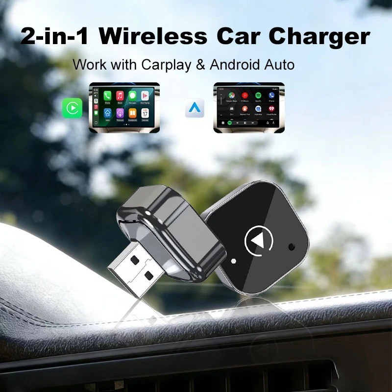 USB Wireless CarPlay Adapter for iPhone Plug & Play Apple CarPlay Dongle 2025