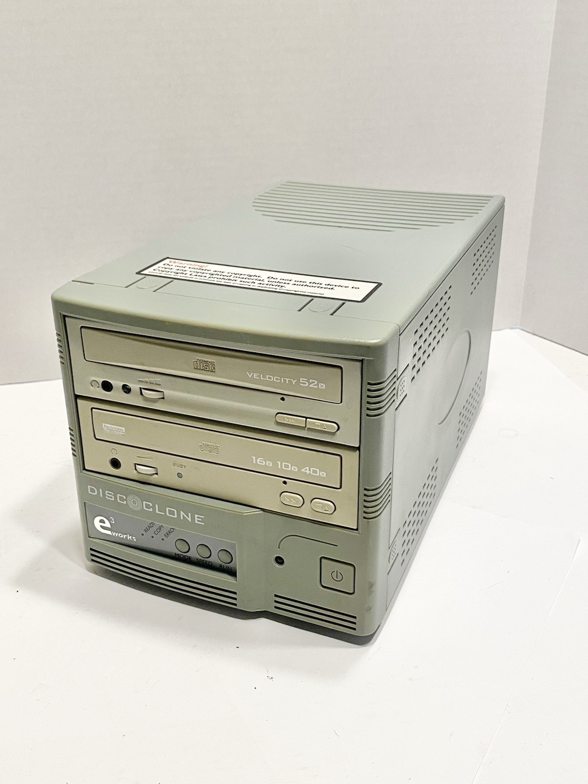 E3 WORKS Disc Clone CD Burner Untested (Unknown Condition)