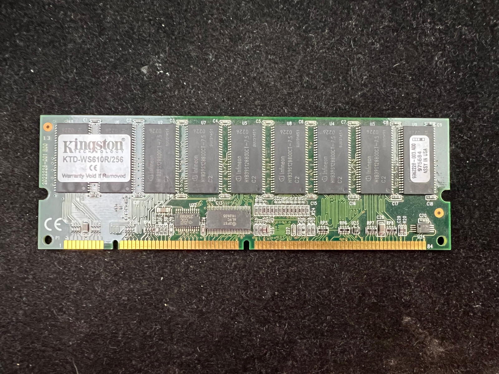 ***OPEN BOX*** 256MB PC-100 168-Pin ECC DRAM Memory Module (32x72)