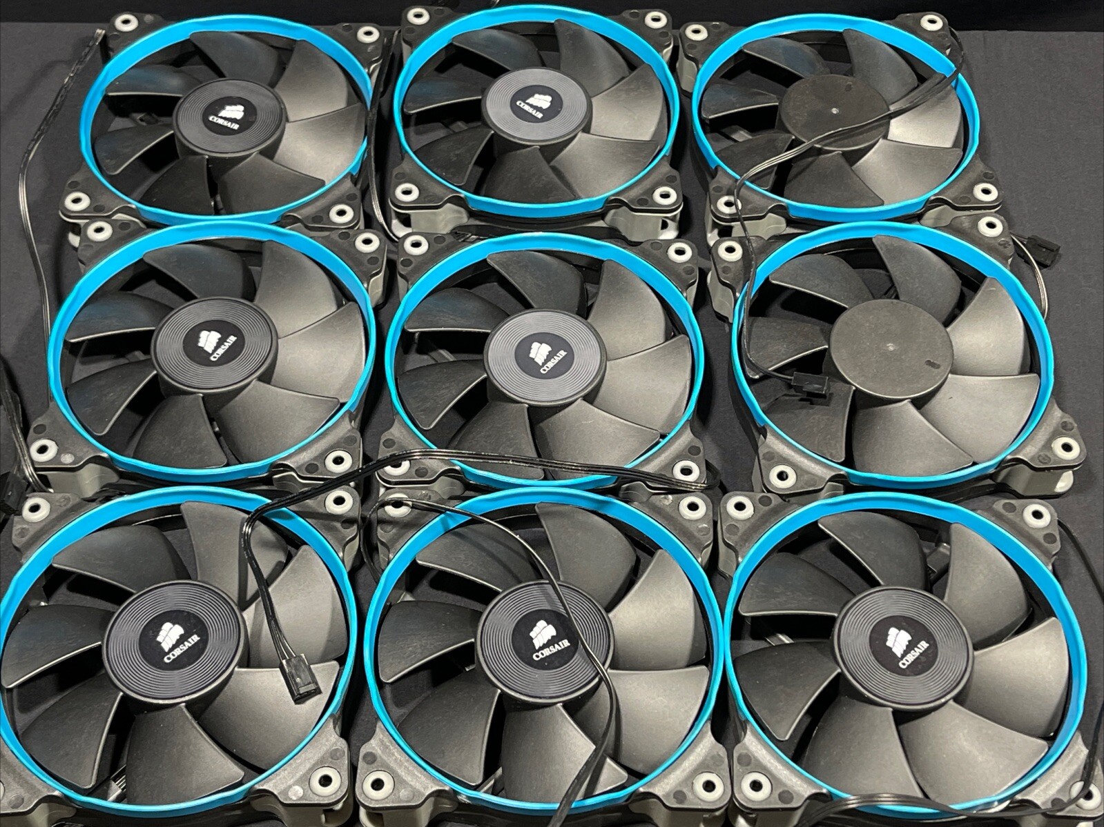 Corsair SP120 Blue Ring CO-9050006-WW 120MM Lot Of 9