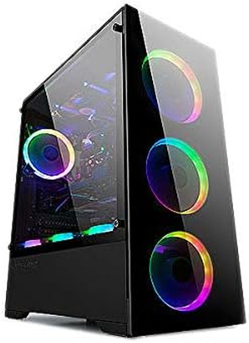B-Voguish-Rgb Gaming PC ATX Case, Include: 6 X 120Mm ARGB Fans, 1 X 10 Fans Cont