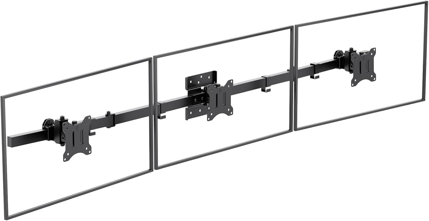 Triple Monitor Wall Mount for 17 to 32 Inch,Per Arm Holds Up to 15.4lbs (013ARM)