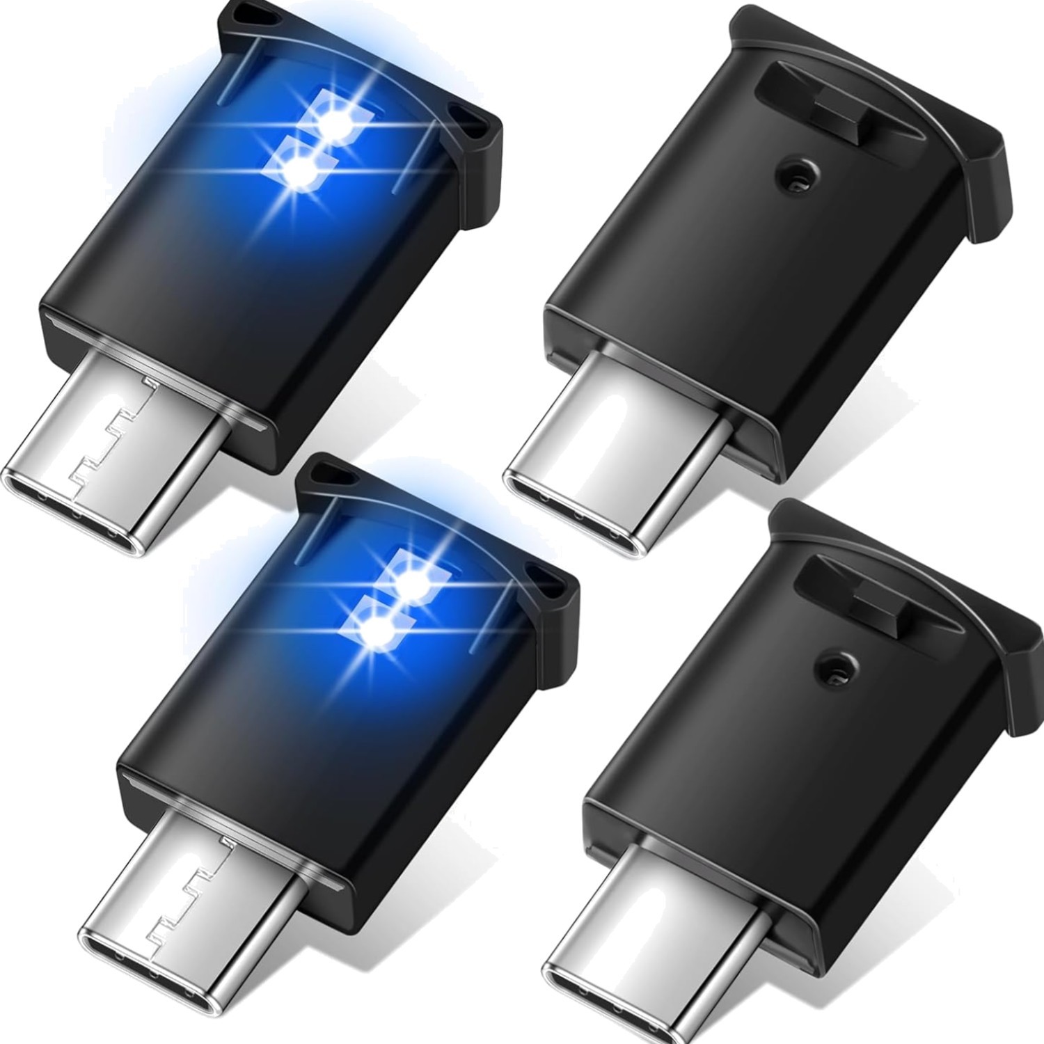 4 Pieces Mini USB LED Light, Car LED Interior Lighting 5v Smart USB Atmospher...