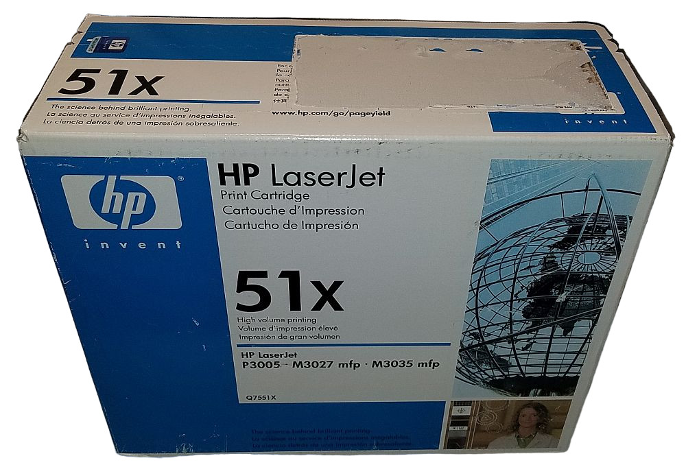 HP 51X Q7551X Black High Yield Original LaserJet Toner Print Cartridge Genuine