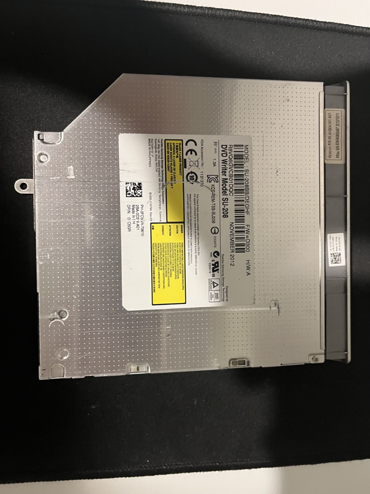 Toshiba Samsung SU-208 Super Ultra Slim Internal CD DVD Writer Drive For Laptop