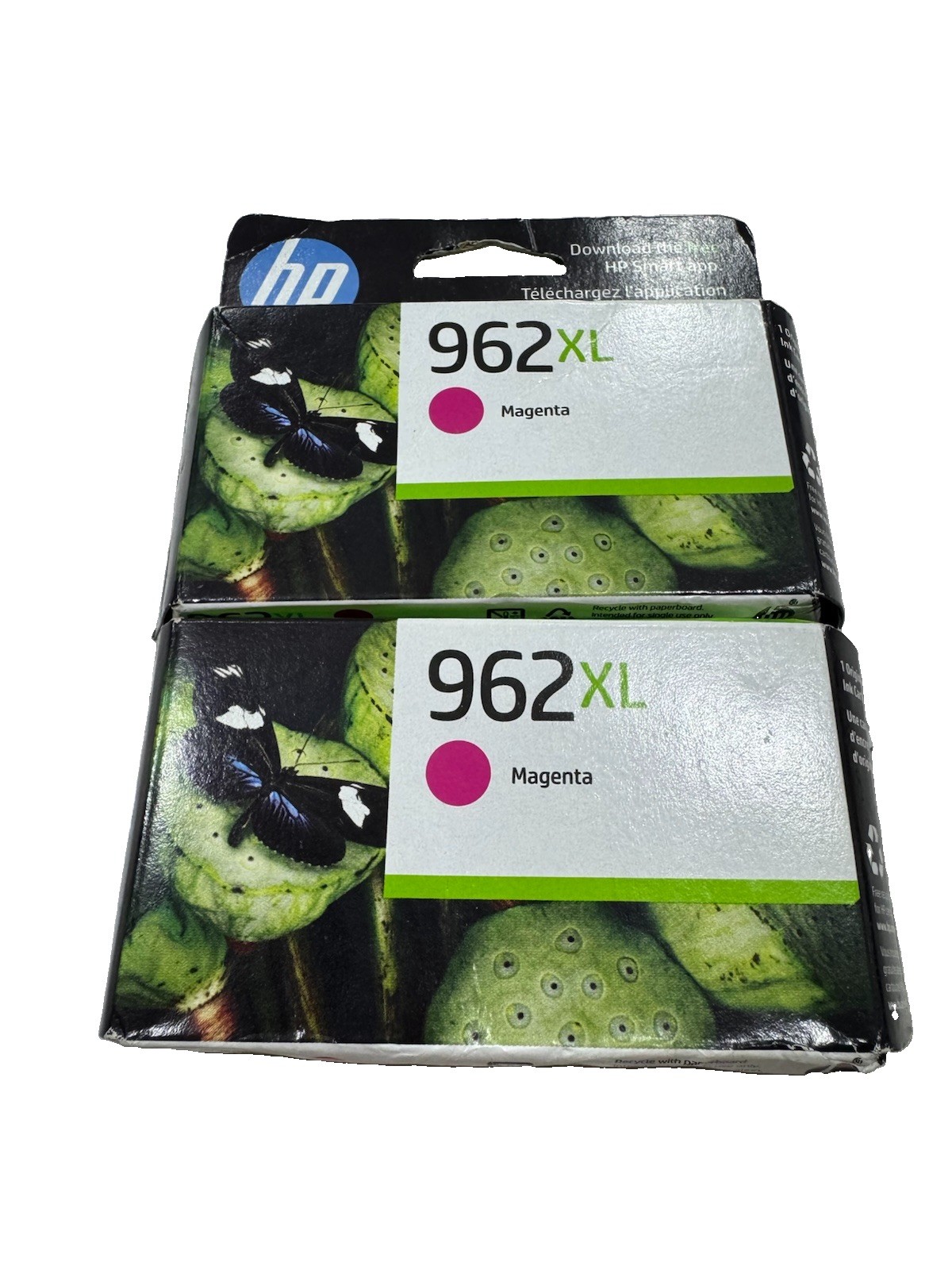 LOT OF 2 GENUINE HP 962XL HIGH YIELD MAGENTA INK CARTRIDGE