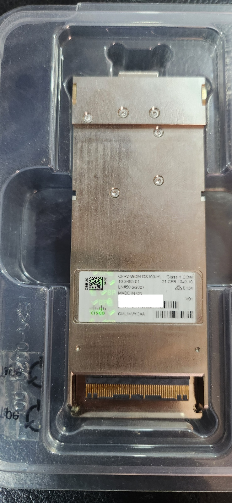 CISCO CFP2-WDM-DS100-HL PART 10-3485-01  100G CFP2 MODULE