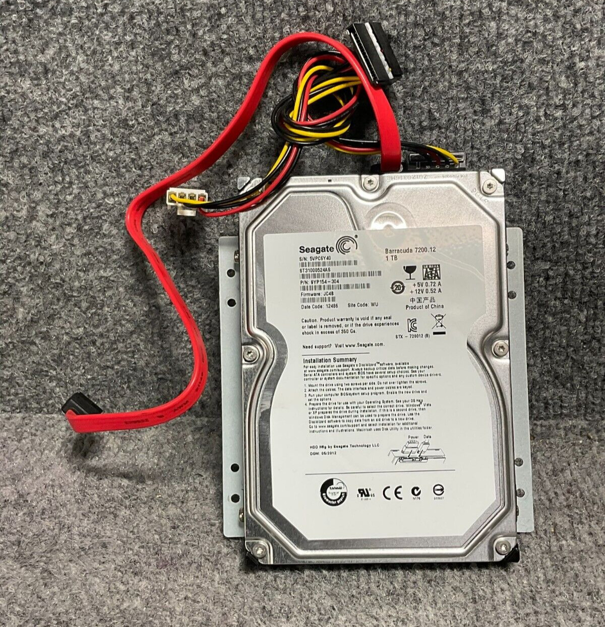 Seagate Barracuda 1TB 7200.12 ST31000524AS Hard Drive