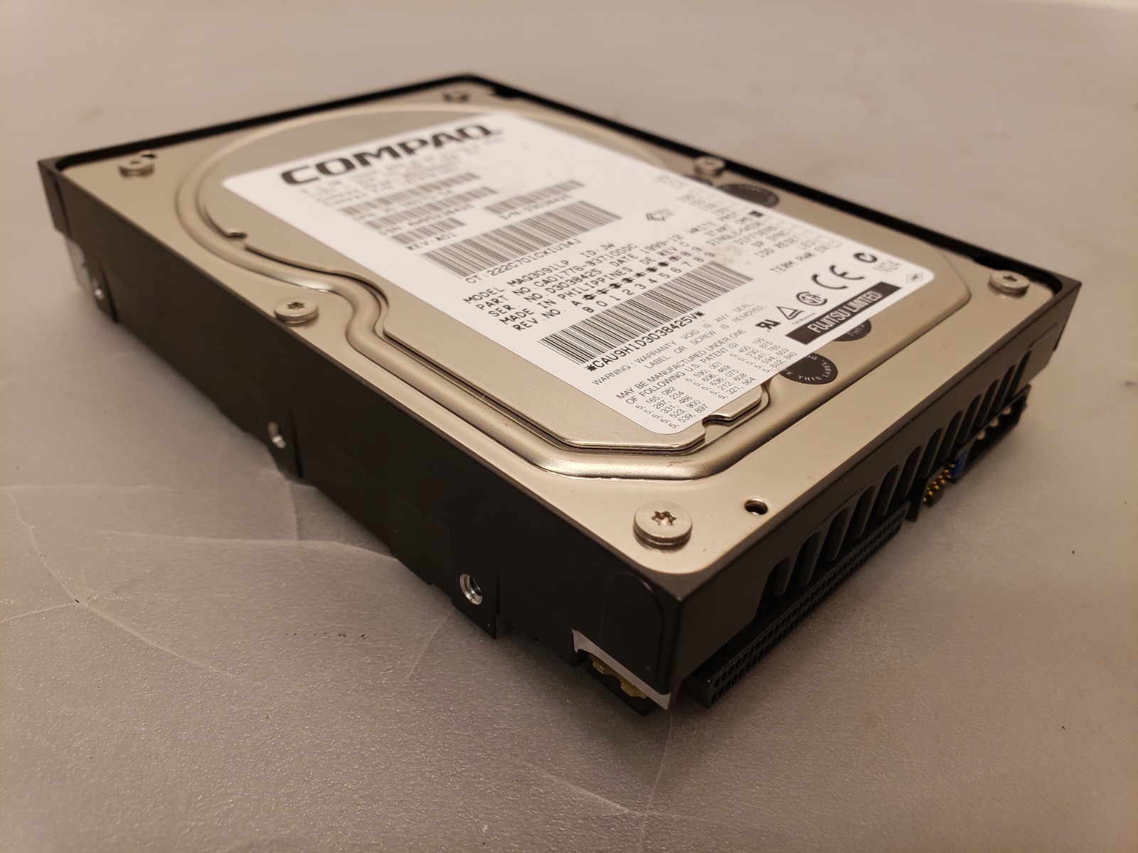 Fujitsu Compaq MAG3091LP 9GB SCSI 68pin 3.5" 10K Hard Drive HDD 127978-001 *100%