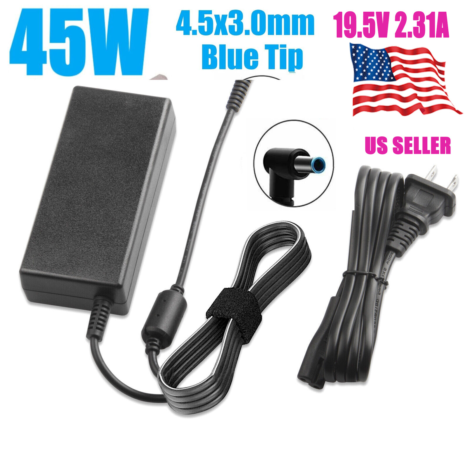 45W/65W/90W For HP Blue Tip Laptop AC Adapter Pavilion 710412-001 740015-002