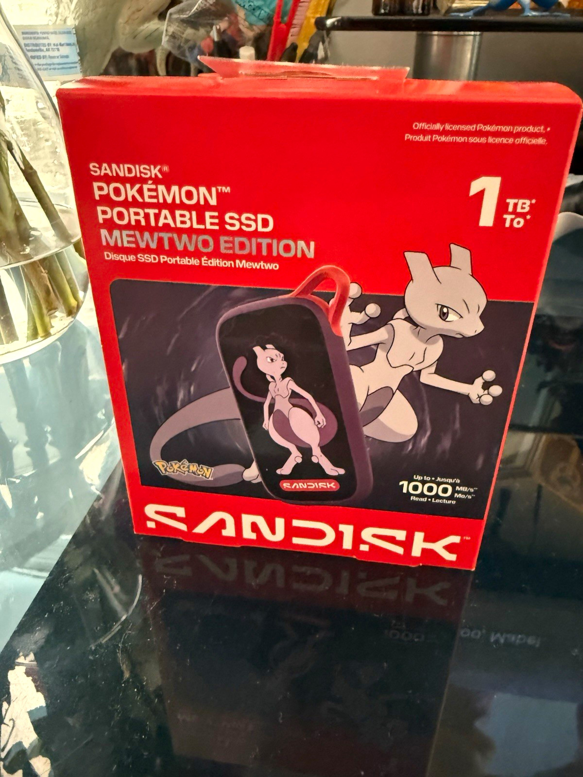 SanDisk Pokémon Mewtwo Portable External SSD 1TB USB-C 1000MB/s Drop Resistant