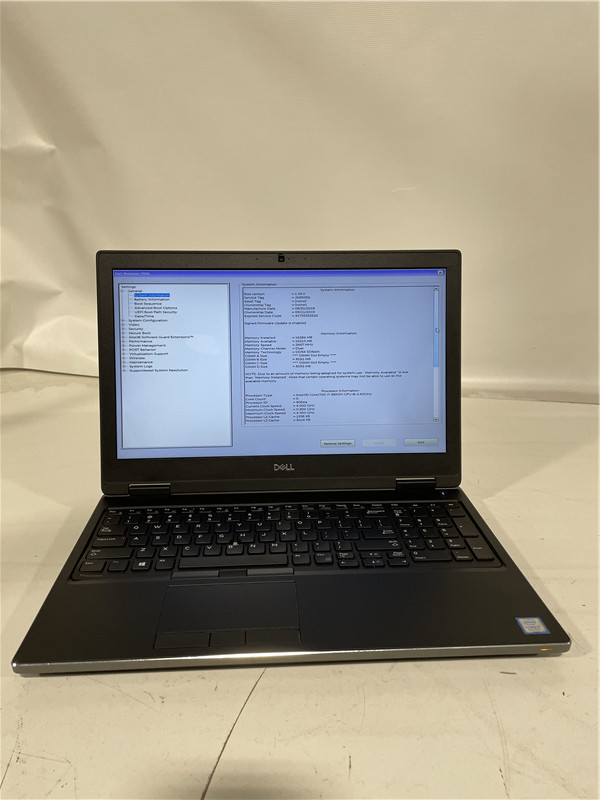 Dell Precision 7530 Laptop i7-8850H 2.60GHz 16GB 512GB NVMe SSD Grade C