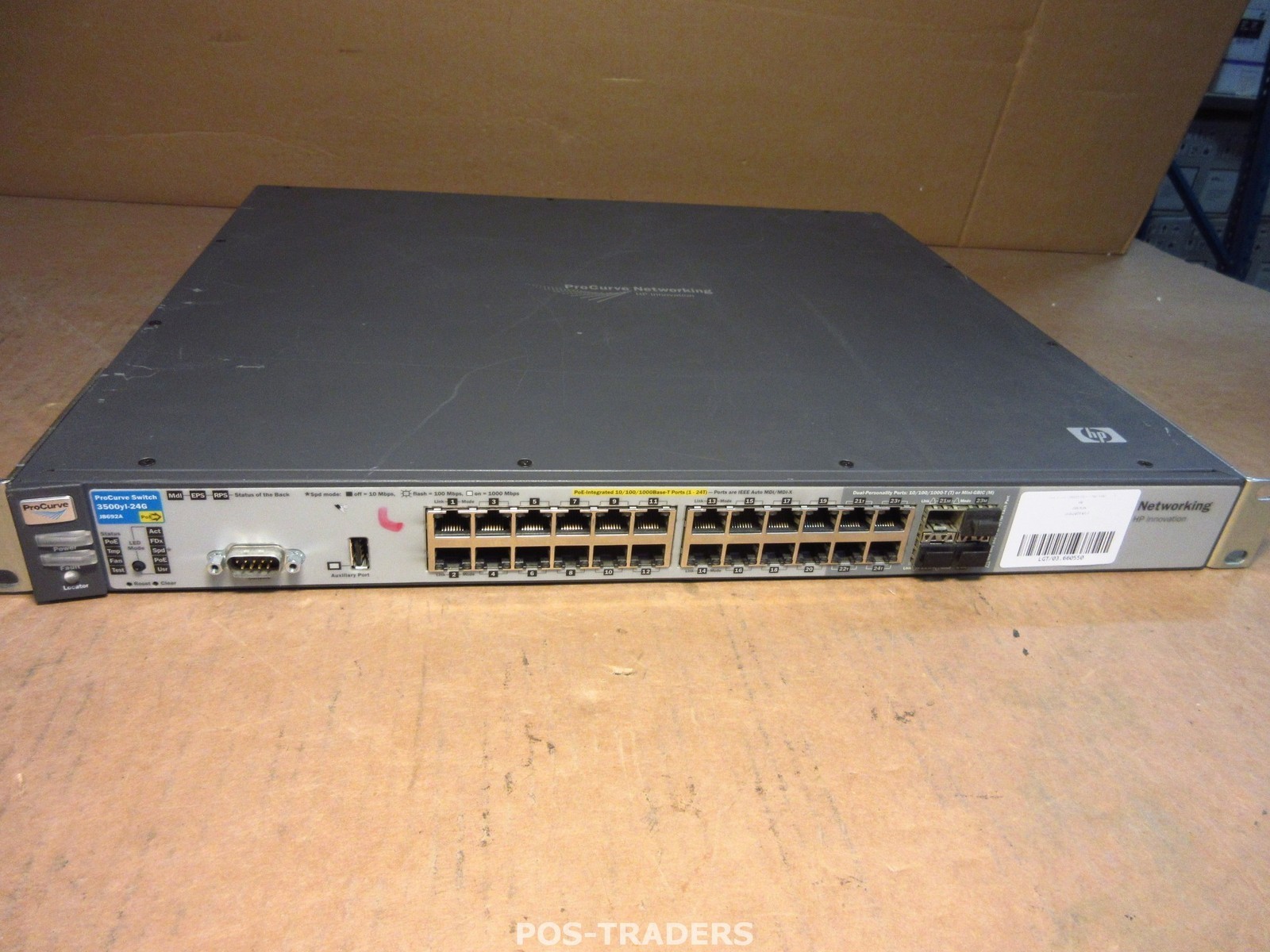 HP J8692A 3500yl-24G-PWR ProCurve Switch 24x Gigabit PoE 10/100/1000 ports 1U