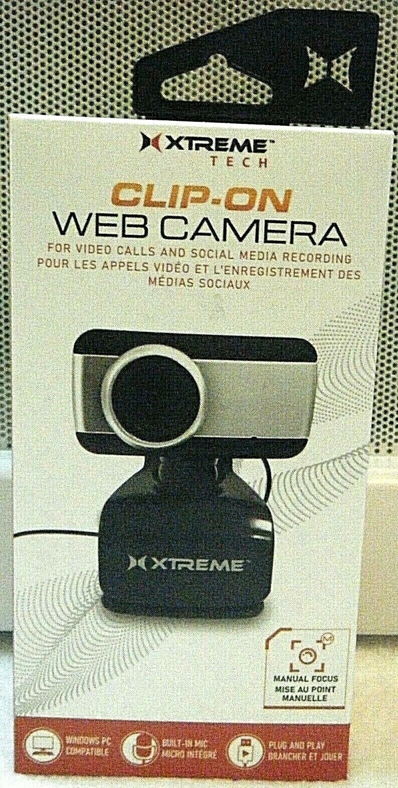 Xtreme Tech Clip-On Web Camera Video Calls Social Media Recording **SHIPS FREE**