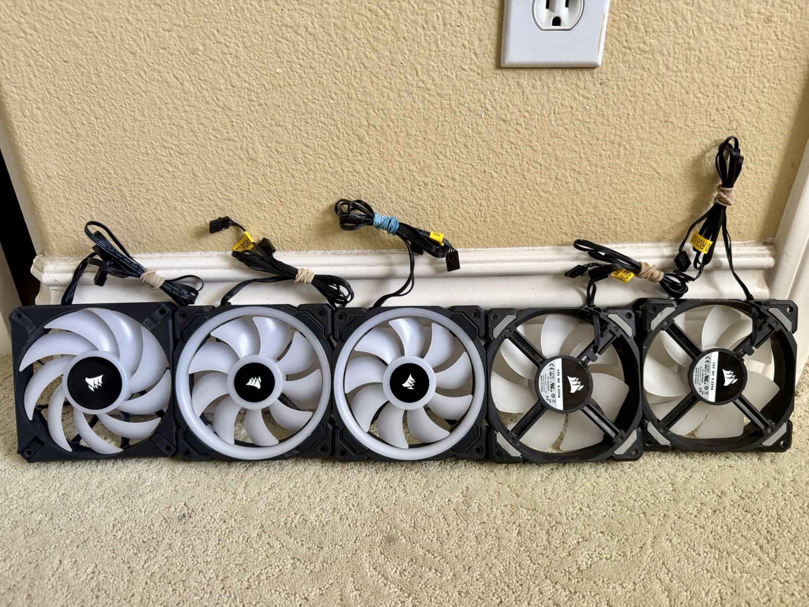 Corsair Fans 5x Black 120mm RGB  1 AF Elite, 2 RWF0022, 2 31-004896