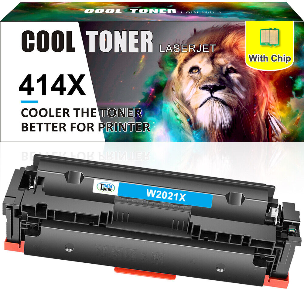 1x With Chip Cyan Toner W2020X Compatible With HP 414X LaserJet M454dn M479fdw