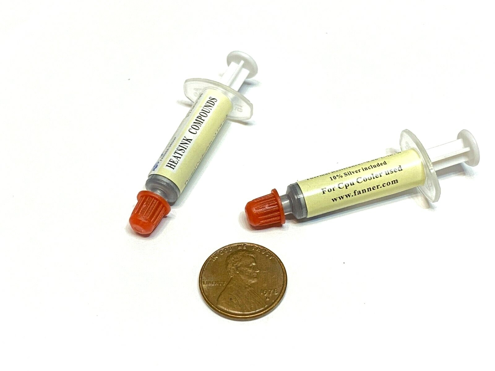 2 Pieces BXR Silver Thermal Grease CPU Heatsink Compound Paste Syringe B24