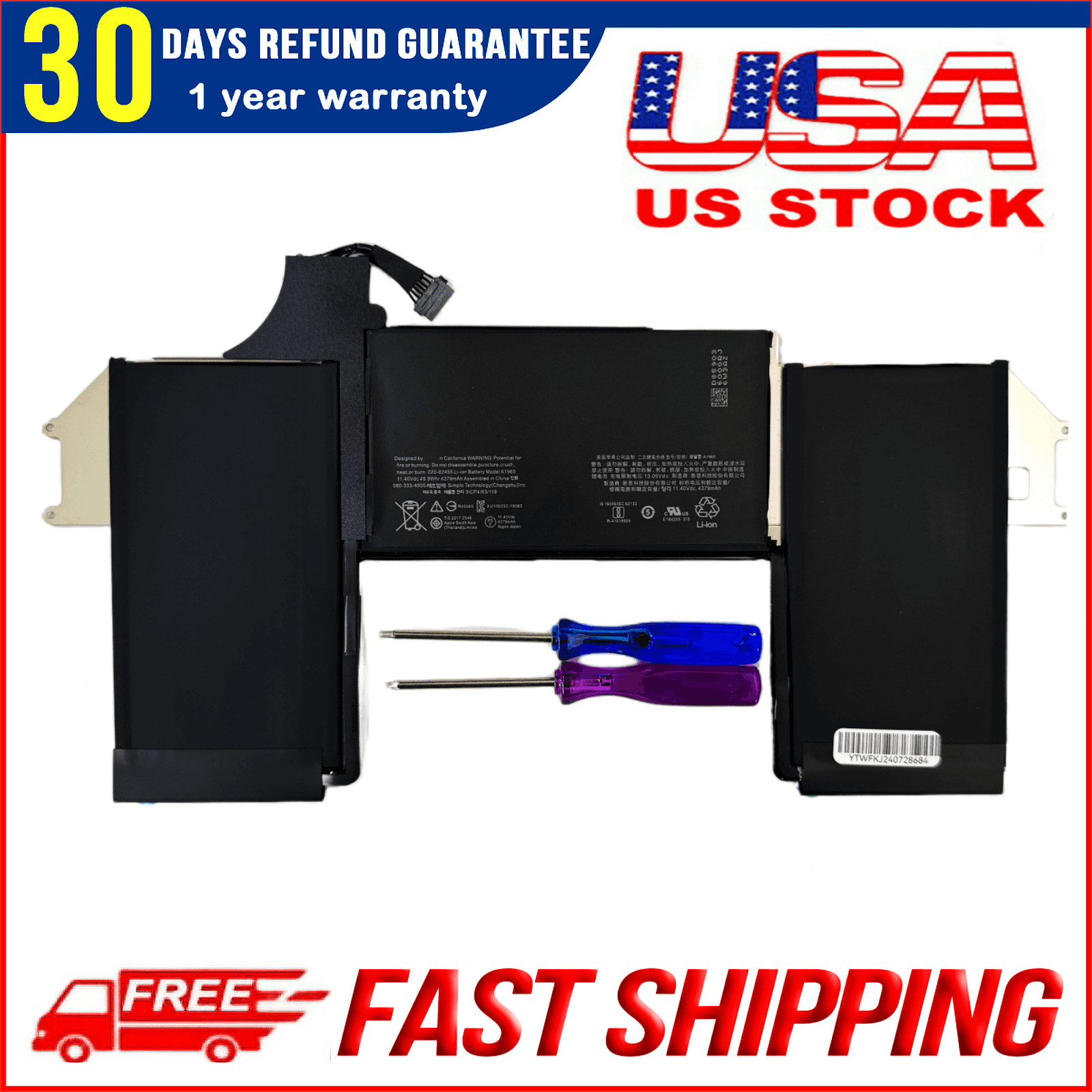 Genuine A1965 A2179 A1932 Battery for Apple MacBook Air13" Retina 2020 2018 2019