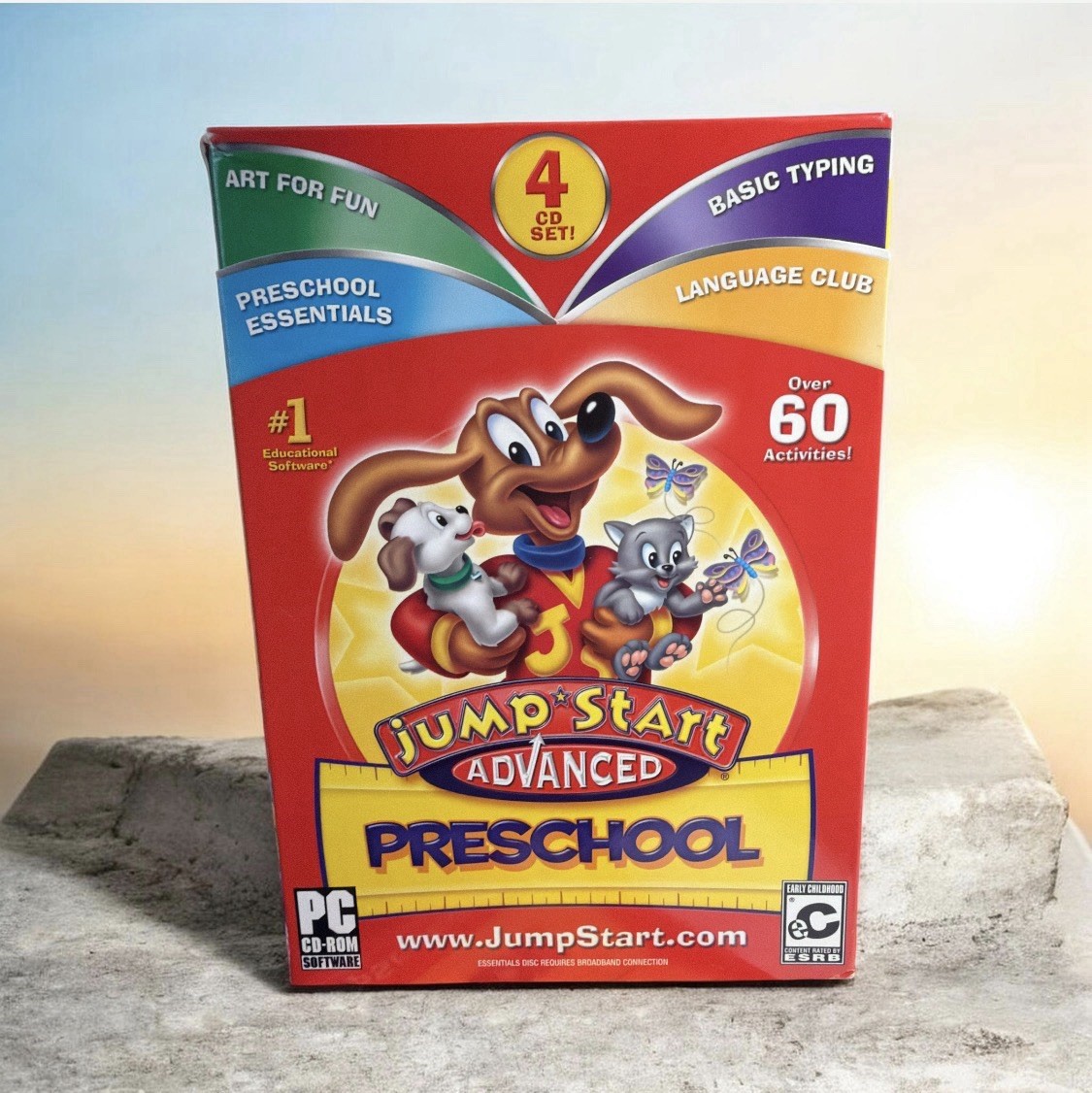 Jump Start Advanced Preschool  4 CD-ROM Set PC Game Windows XP 2010 Small Box