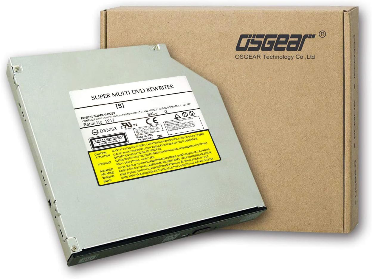 OSGEAR Internal Thickness 12.7mm SATA 8X DVDRW CD DVD RW ROM Recorder Laptop Rep