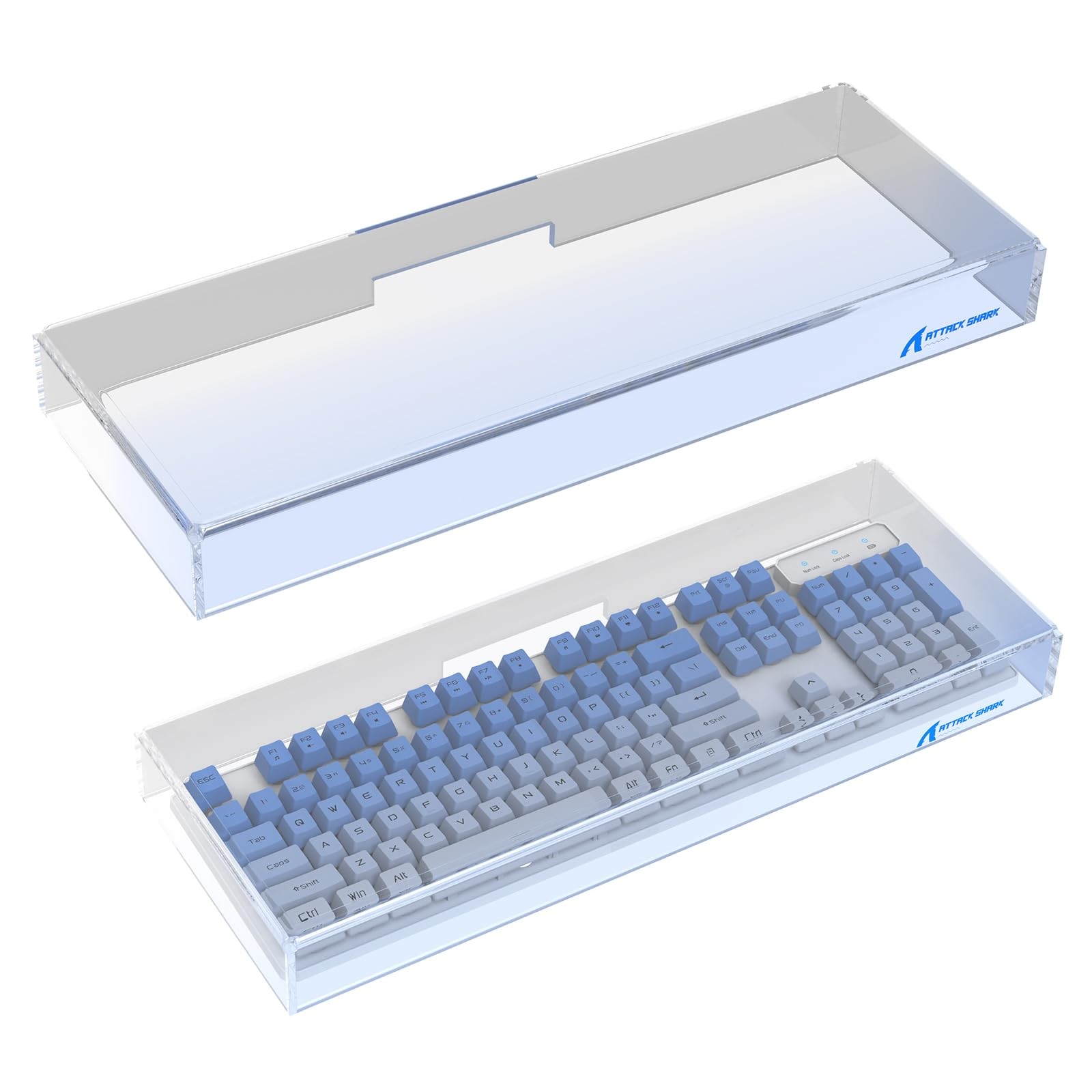KC04 Acrylic Clear Transparent Keyboard Cover(17.4 * 6.5 * 1.9 inch) with Dus...