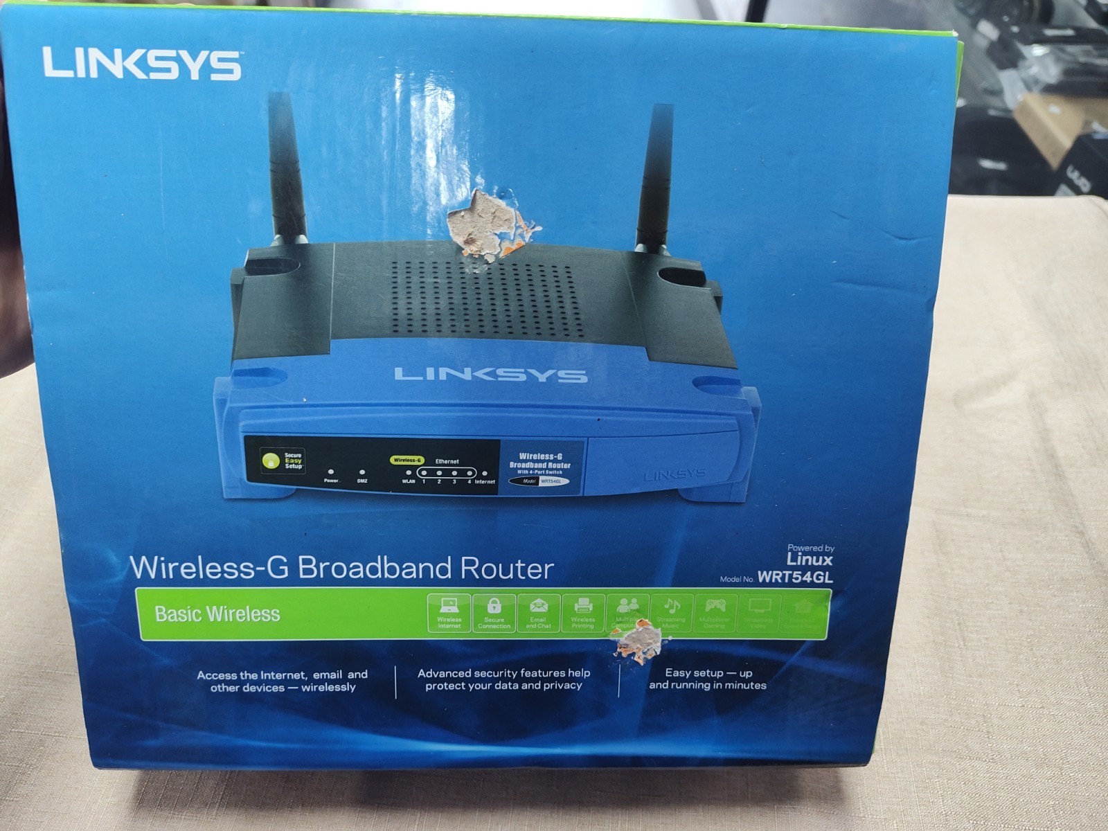 Linksys WRT54GL 54 Mbps Wireless-G WiFi Router Original Box GREAT CONDITION