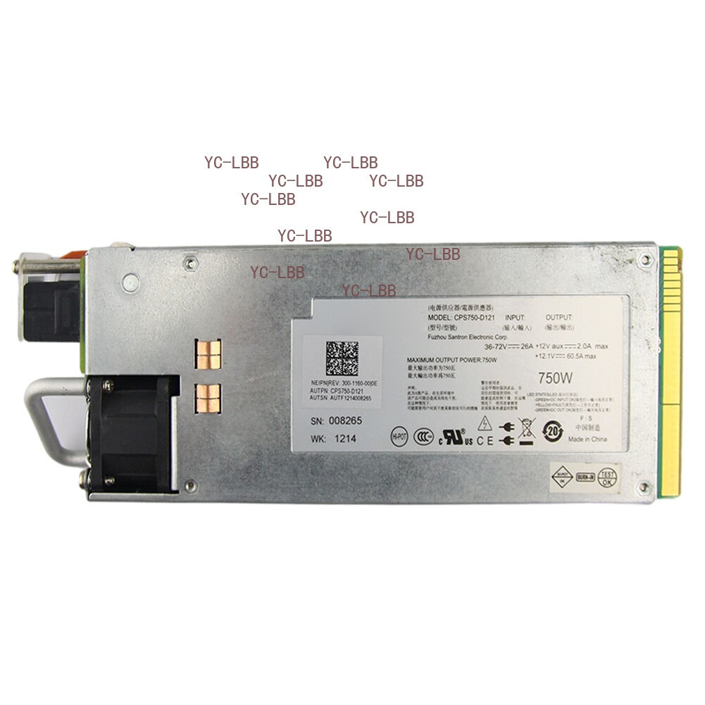 For DELL R510/R910 Server DC Power Supply 750W CPS750-D121 6GTF5
