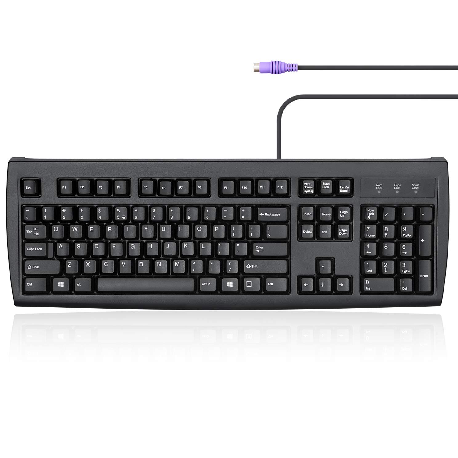 Periboard107 Wired PS2 Full Size Keyboard US English Layout Computer Tech