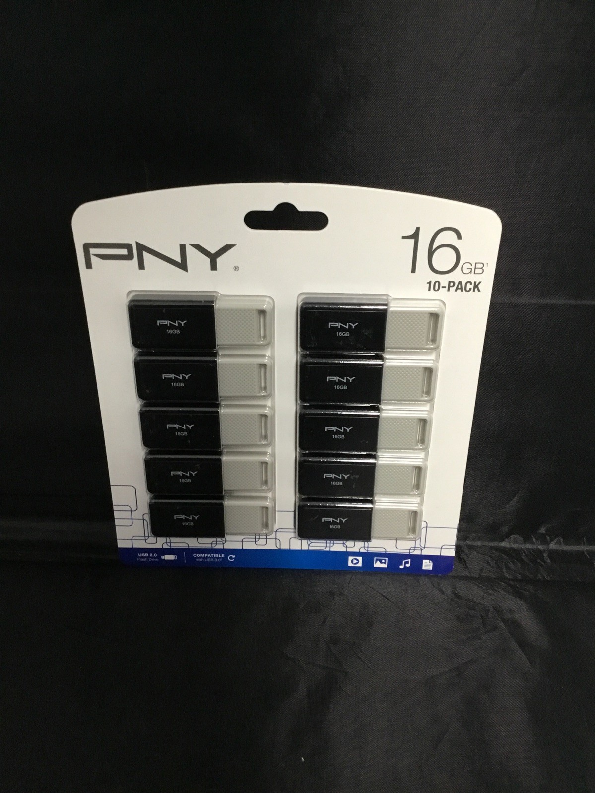 Genuine PNY 16 GB USB 2.0 Flash Drive 10 PACK Brand New Sealed