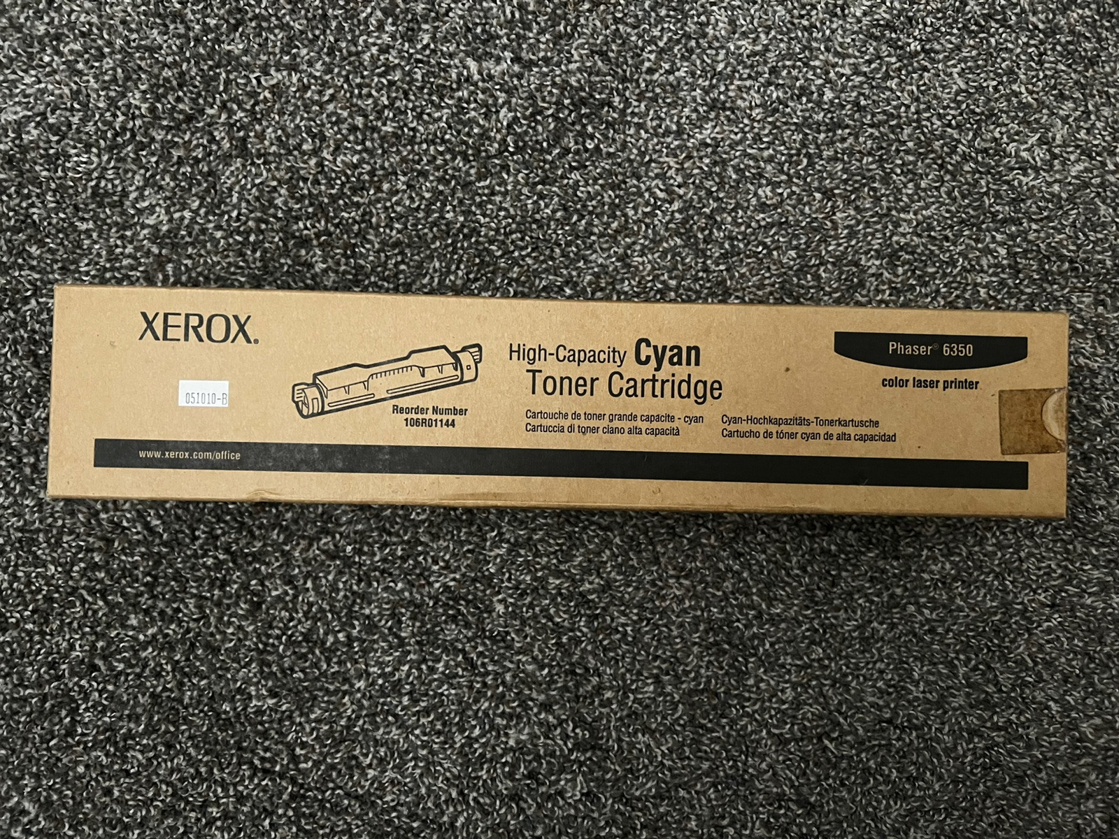Xerox Phaser 6350 Cyan High-Capacity Toner Cartridge 106R01144