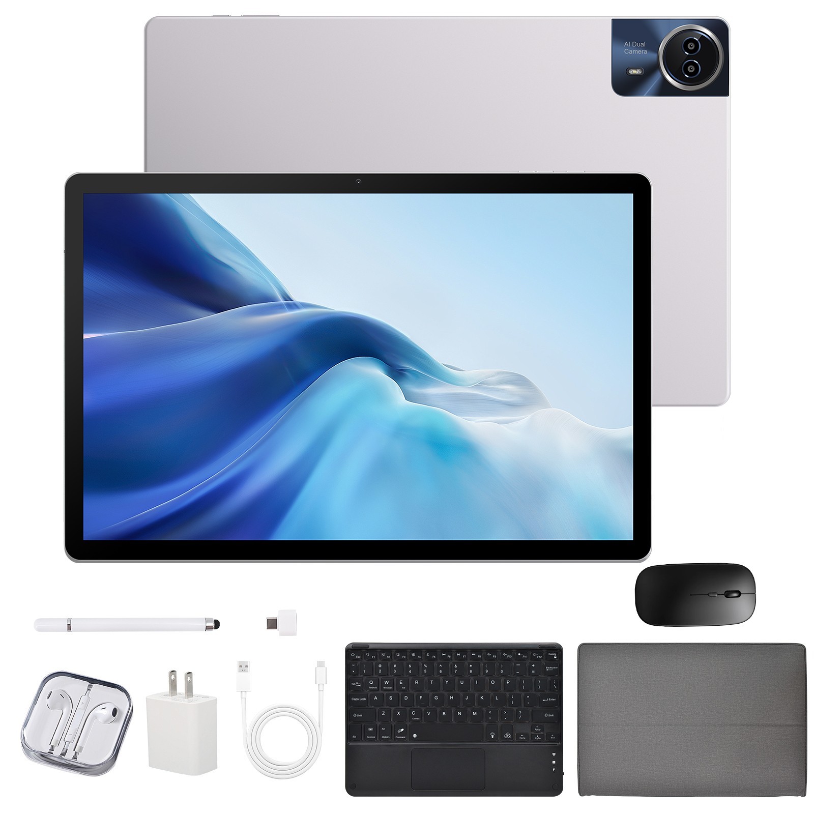 14 in 4G Tablet Android 12 12GB RAM 512GB ROM 2000x1200 IPS Bundle Keyboard Case